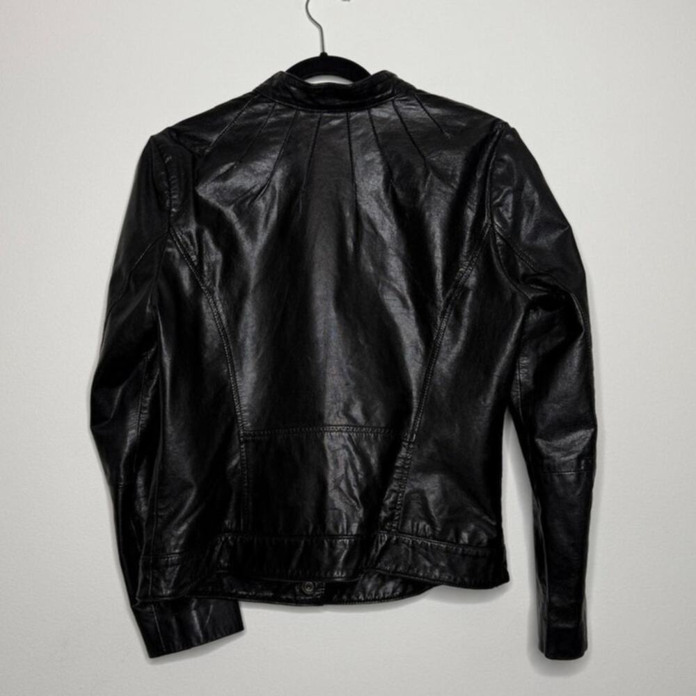 Moto Style Leather Jacket - Caslon - Black - Size L - Picture 2 of 5